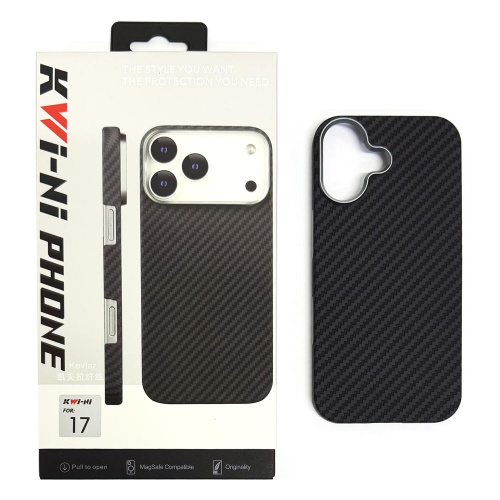 Задняя накладка для iPhone 17 Knit карбон
