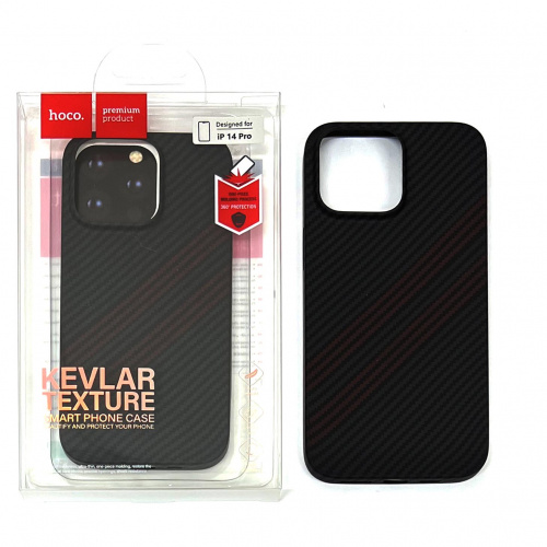 Задняя накладка для iPhone 14 Pro Hoco Kevlar (Black Red)