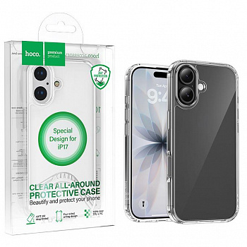 Задняя накладка для iPhone 17 Hoco Airbag anti-fall protective case (Transparent) (20)