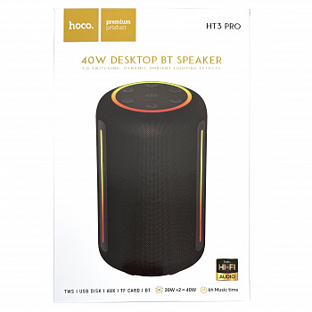 Bluetooth колонка Hoco HT3 Pro Platinum sound desktop BT speaker (Black) 