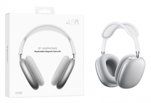 Наушники Borofone BO35 Bluetooth Adorable BT headphones (Silver) (40)