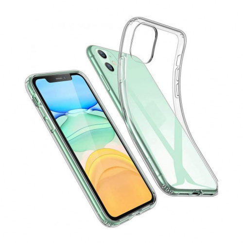 Силиконовый чехол для iPhone 11 (6.1) прозрачный (от 10шт цена 34р)