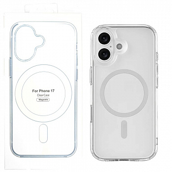 Силиконовый чехол для iPhone 17 позрачный c Magsafe