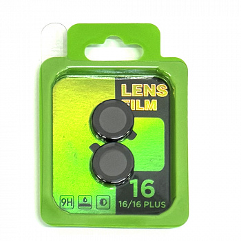 Защитное стекло на камеру для Apple iPhone 16/ 16 Plus Lens Film (Black)