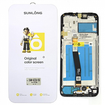 Дисплей + тачскрин для Samsung A226/ A22S Black (Sunlong ORI) + Frame с компонентами АКЦИЯ!!!