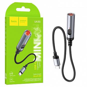 Переходник Hoco UA30 Type-C mini cigarette lighter (Black) (46)